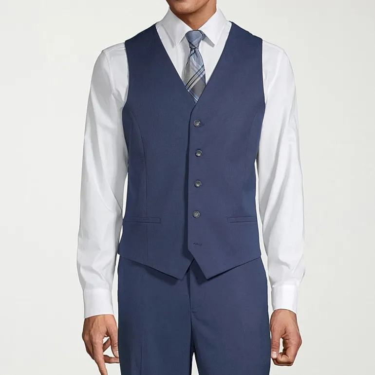 J. Ferrar Mens Regular Fit Big and Tall Suit Vest