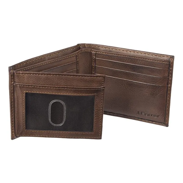 J. Ferrar Mens Rfid Blocking Traveler Wallet