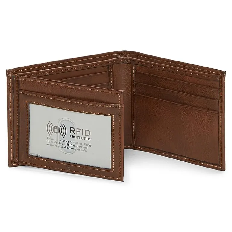 J. Ferrar Mens Rfid Blocking Traveler Wallet