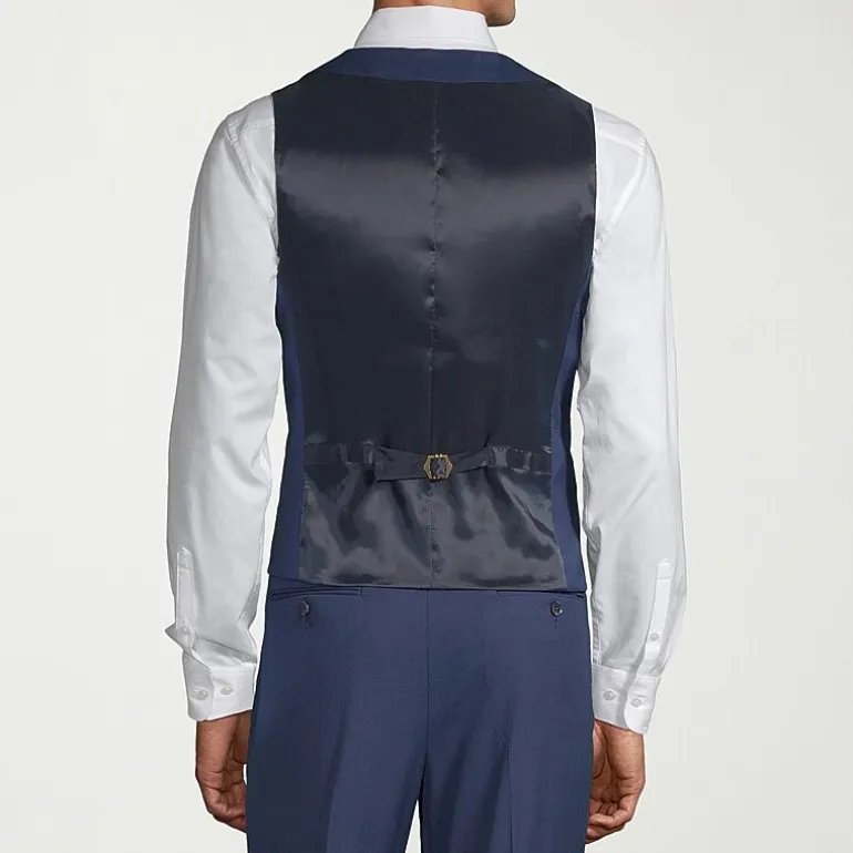 J. Ferrar Mens Slim Fit Suit Vest