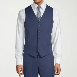J. Ferrar Mens Slim Fit Suit Vest