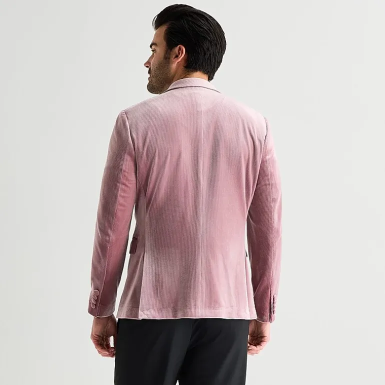 J. Ferrar Mens Slim Fit Velvet Sport Coat