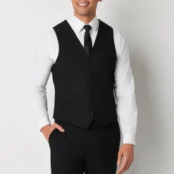 J. Ferrar Mens Stretch Fabric Slim Fit Suit Vest