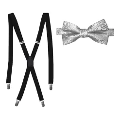 J. Ferrar Paisley Bow Tie Set