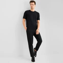J. Ferrar Solid Mens Crew Neck Short Sleeve Pullover Sweater