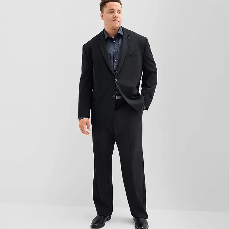 J. Ferrar 360 Stretch Knit Texture Mens Big and Tall Stretch Fabric Regular Fit Sport Coat