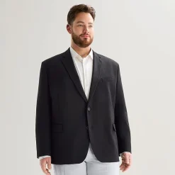J. Ferrar 360 Stretch Knit Texture Mens Big and Tall Stretch Fabric Regular Fit Sport Coat