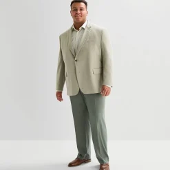 J. Ferrar 360 Stretch Knit Texture Mens Big and Tall Stretch Fabric Regular Fit Sport Coat