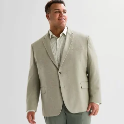 J. Ferrar 360 Stretch Knit Texture Mens Big and Tall Stretch Fabric Regular Fit Sport Coat