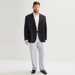 J. Ferrar 360 Stretch Knit Texture Mens Big and Tall Stretch Fabric Regular Fit Sport Coat
