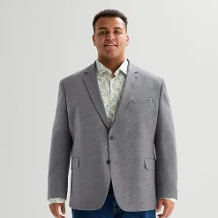 J. Ferrar 360 Stretch Knit Texture Mens Big and Tall Stretch Fabric Regular Fit Sport Coat