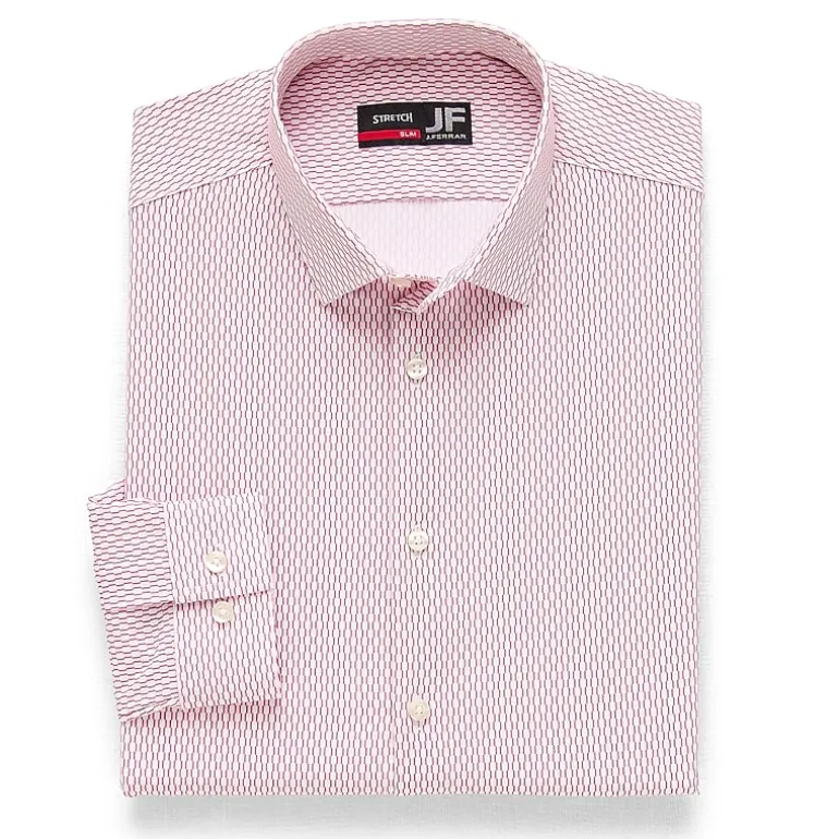 J. Ferrar 360 Stretch Performance Mens Slim Fit Stretch Fabric Long Sleeve Dress Shirt