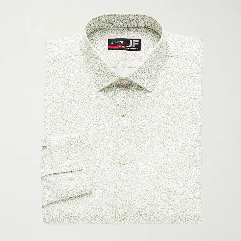 J. Ferrar 360 Stretch Performance Mens Slim Fit Stretch Fabric Long Sleeve Dress Shirt
