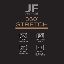 J. Ferrar 360 Stretch Performance Mens Slim Fit Stretch Fabric Long Sleeve Dress Shirt