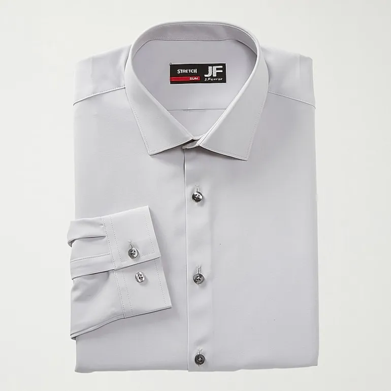 J. Ferrar 360 Stretch Slim Performance Mens Slim Fit Stretch Fabric Long Sleeve Dress Shirt