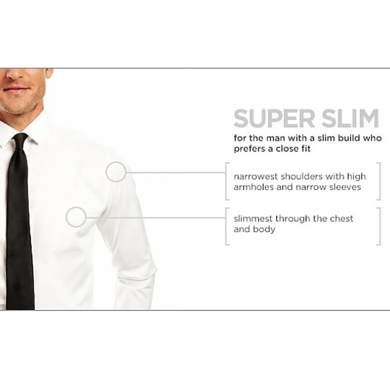 J. Ferrar 360 Stretch Slim Performance Mens Slim Fit Stretch Fabric Long Sleeve Dress Shirt