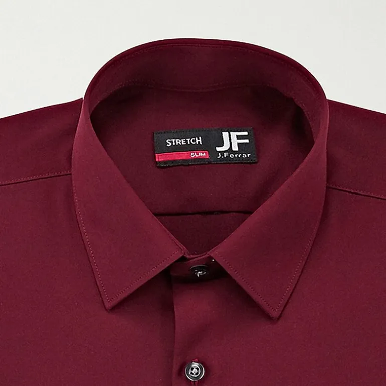 J. Ferrar 360 Stretch Slim Performance Mens Slim Fit Stretch Fabric Long Sleeve Dress Shirt