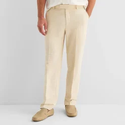 J. Ferrar Textured Mens Straight Fit Dress Flat Front Pant