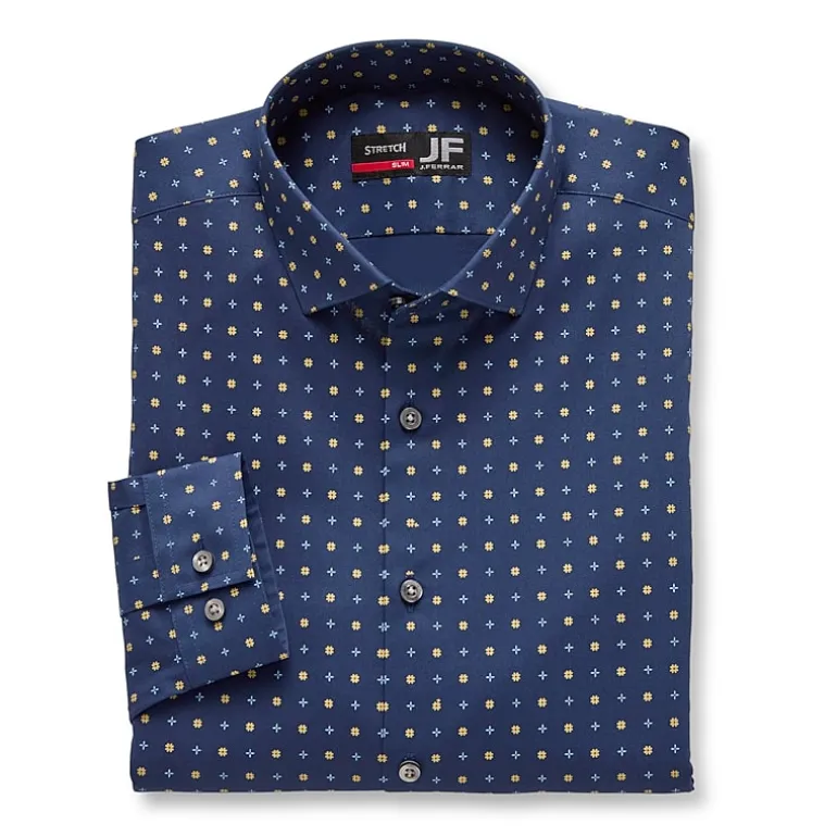J. Ferrar Trutemp365 Mens Slim Fit Wrinkle Free Long Sleeve Dress Shirt