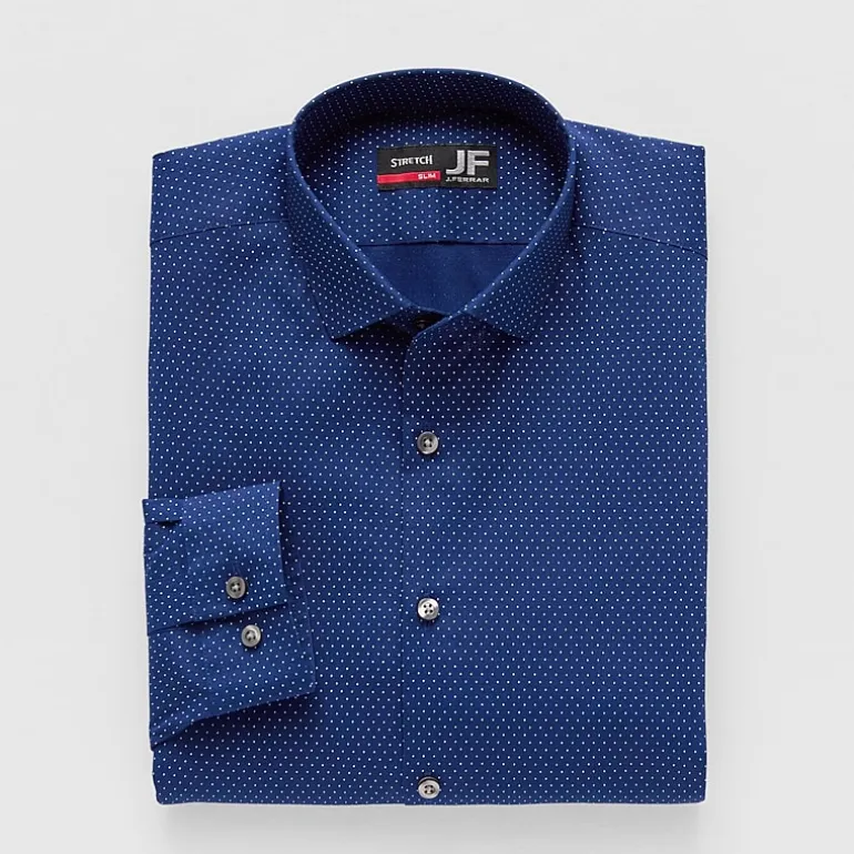 J. Ferrar Trutemp365 Mens Slim Fit Wrinkle Free Long Sleeve Dress Shirt