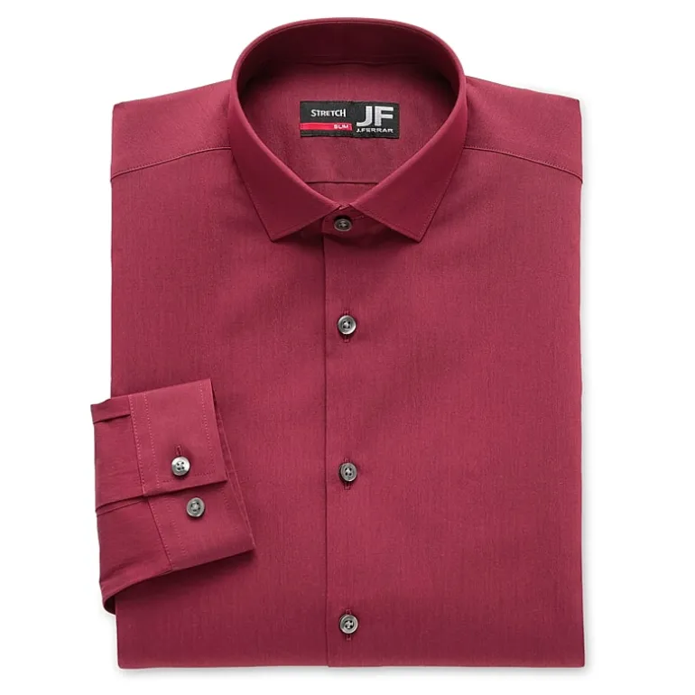 J. Ferrar Trutemp365 Mens Slim Fit Wrinkle Free Long Sleeve Dress Shirt