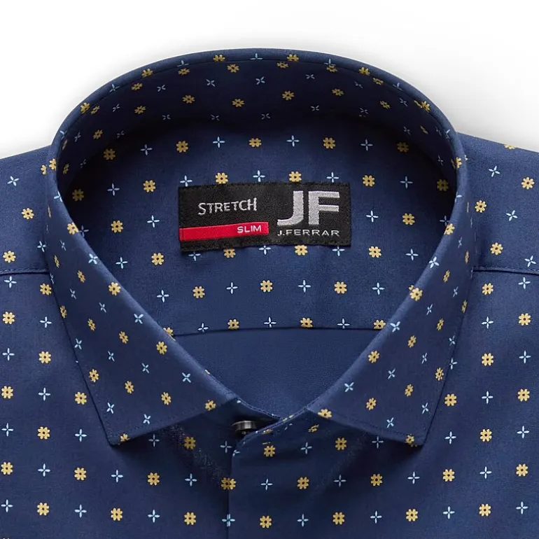 J. Ferrar Trutemp365 Mens Slim Fit Wrinkle Free Long Sleeve Dress Shirt
