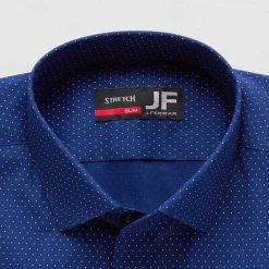 J. Ferrar Trutemp365 Mens Slim Fit Wrinkle Free Long Sleeve Dress Shirt