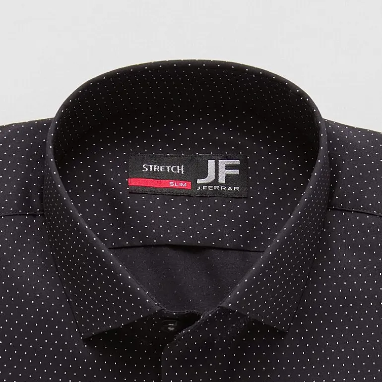 J. Ferrar Trutemp365 Mens Slim Fit Wrinkle Free Long Sleeve Dress Shirt