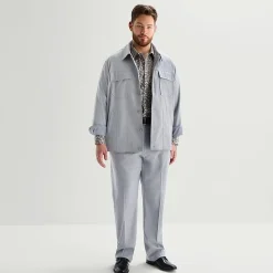 J. Ferrar Two Pocket Mens Lightweight Big and Tall Shirt Jacket