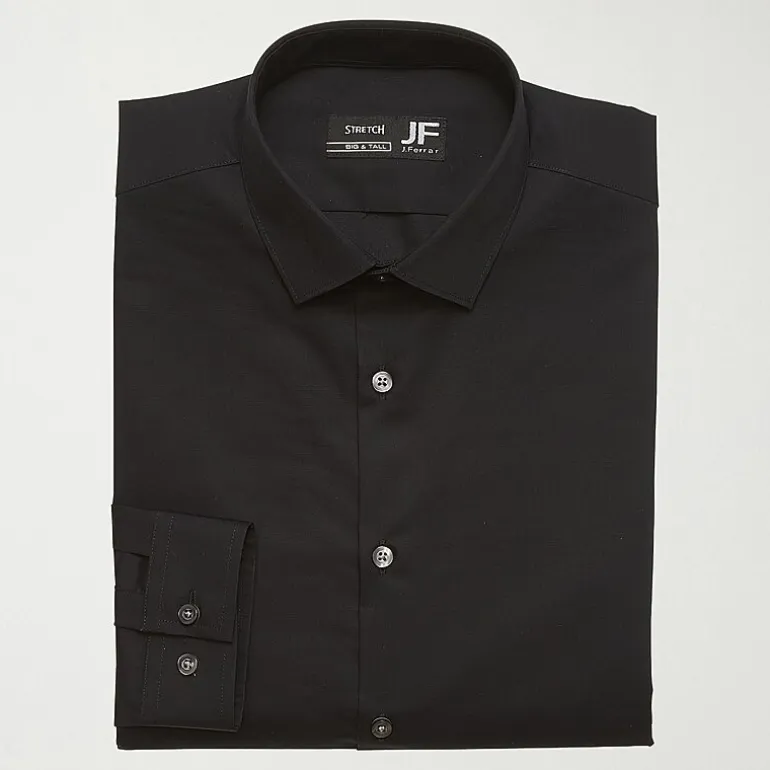 J. Ferrar Ultra Comfort Big & Tall Mens Regular Fit Stretch Fabric Wrinkle Free Long Sleeve Dress Shirt