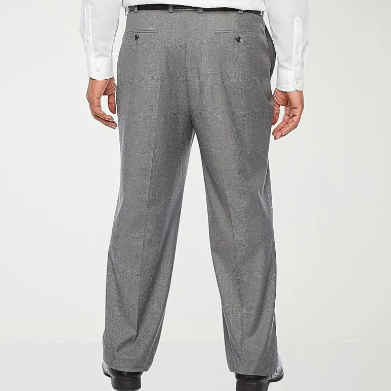 J. Ferrar Ultra Comfort Mens Big and Tall Stretch Fabric Classic Fit Flat Front Suit Pant