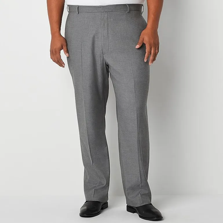 J. Ferrar Ultra Comfort Mens Big and Tall Stretch Fabric Regular Fit Flat Front Suit Pant