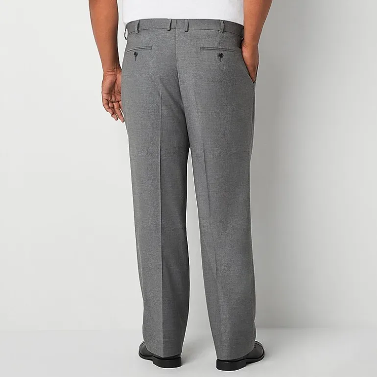 J. Ferrar Ultra Comfort Mens Big and Tall Stretch Fabric Regular Fit Flat Front Suit Pant