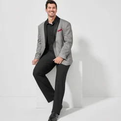 J. Ferrar Ultra Comfort Mens Big and Tall Stretch Fabric Regular Fit Flat Front Suit Pant