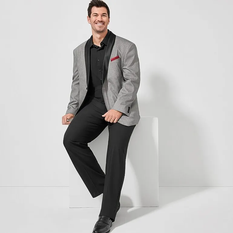 J. Ferrar Ultra Comfort Mens Big and Tall Stretch Fabric Regular Fit Flat Front Suit Pant