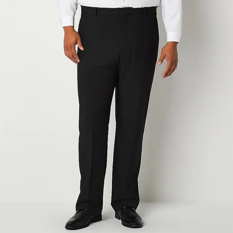 J. Ferrar Ultra Comfort Mens Big and Tall Stretch Fabric Regular Fit Flat Front Suit Pant