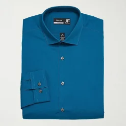 J. Ferrar Ultra Comfort Mens Regular Fit Stretch Fabric Wrinkle Free Long Sleeve Dress Shirt