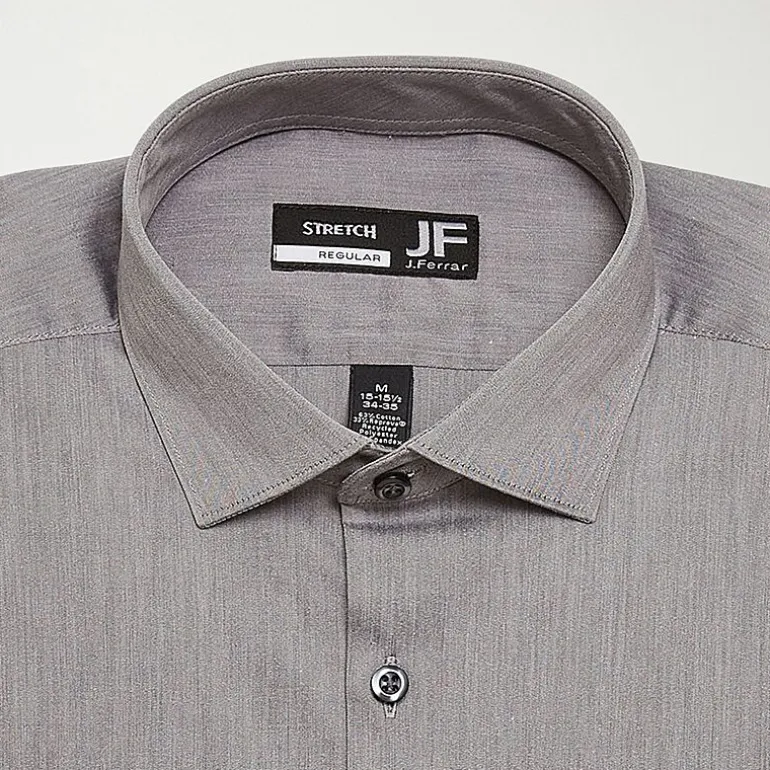 J. Ferrar Ultra Comfort Mens Slim Fit Easy Care Stretch Fabric Long Sleeve Dress Shirt