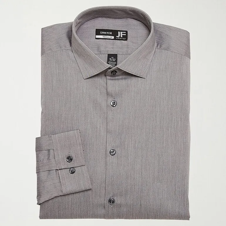 J. Ferrar Ultra Comfort Mens Slim Fit Easy Care Stretch Fabric Long Sleeve Dress Shirt