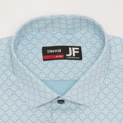 J. Ferrar Ultra Comfort Mens Slim Fit Stretch Fabric Wrinkle Free Long Sleeve Dress Shirt