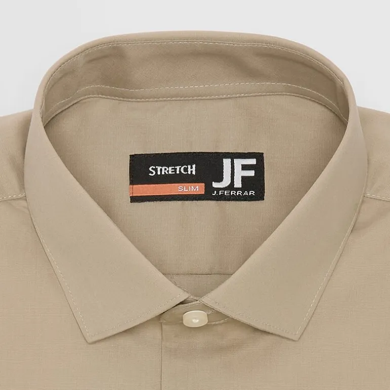 J. Ferrar Ultra Comfort Mens Slim Fit Stretch Fabric Wrinkle Free Long Sleeve Dress Shirt