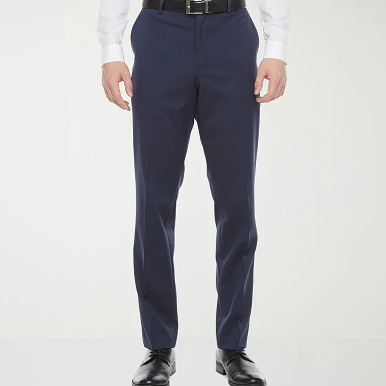 J. Ferrar Ultra Comfort Mens Stretch Fabric Slim Fit Flat Front Suit Pant