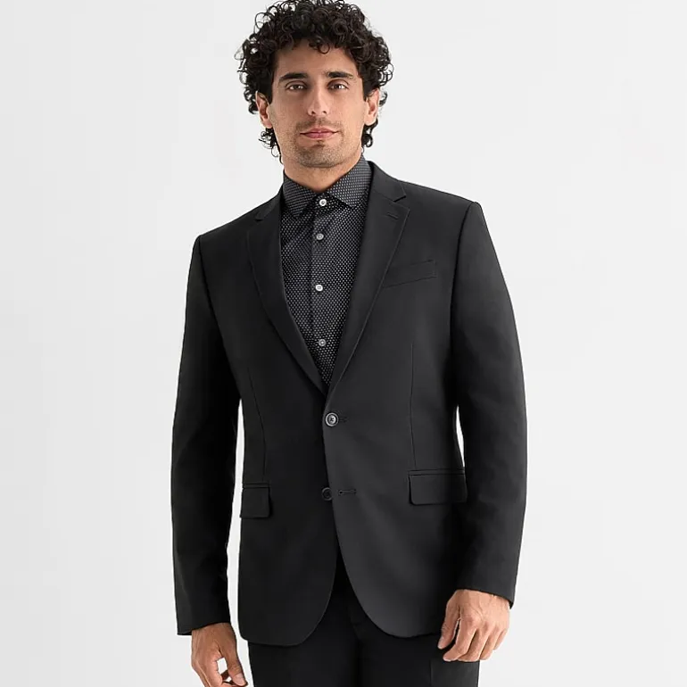 J. Ferrar Ultra Comfort Mens Stretch Fabric Slim Fit Suit Jacket