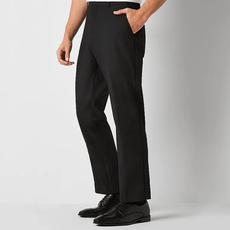 J. Ferrar Ultra Comfort Mens Stretch Fabric Slim Fit Flat Front Suit Pant