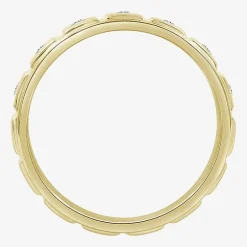 (J / I3) Mens 1/10 CT. T.W. Natural White Diamond 10K Gold Band