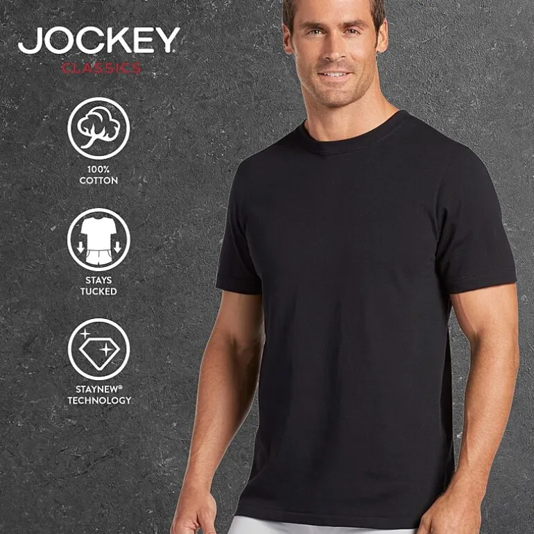 Jockey Classics Mens 3 Pack Short Sleeve Crew Neck T-Shirt