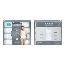 Jockey Cool + Durable Mens Scoop Neck Sleeveless 4 Pack Tank