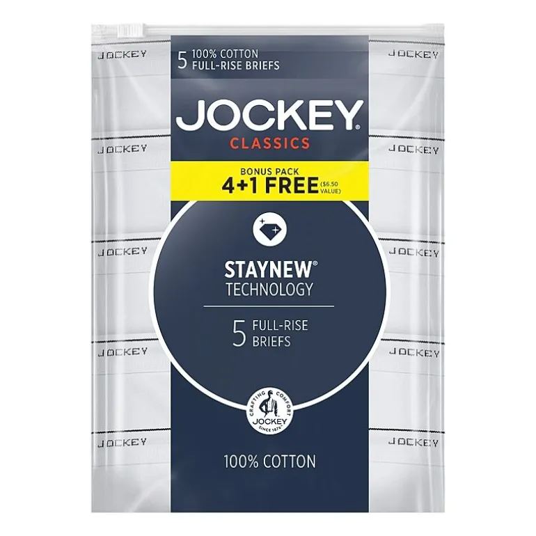 Jockey Cotton Bonus Pack Mens 5 Pack Briefs 9865