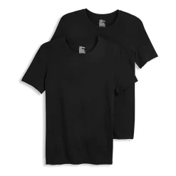 Jockey Mens 2 Pack Short Sleeve Crew Neck Moisture Wicking T-Shirt Big