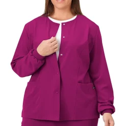 Jockey 2356 Snap Front Womens Plus Scrub Jackets